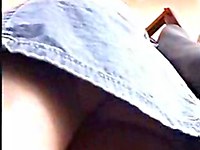 The close up view of the ladys underwear gives a lot of fantasies as our hunter managed shoot it really great!